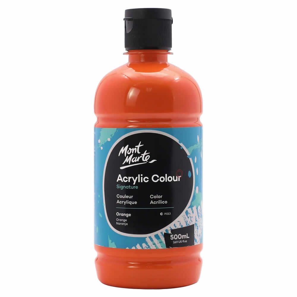 蒙瑪特 - 塑膠彩（丙烯）顏料瓶裝 500ml 橙紅
