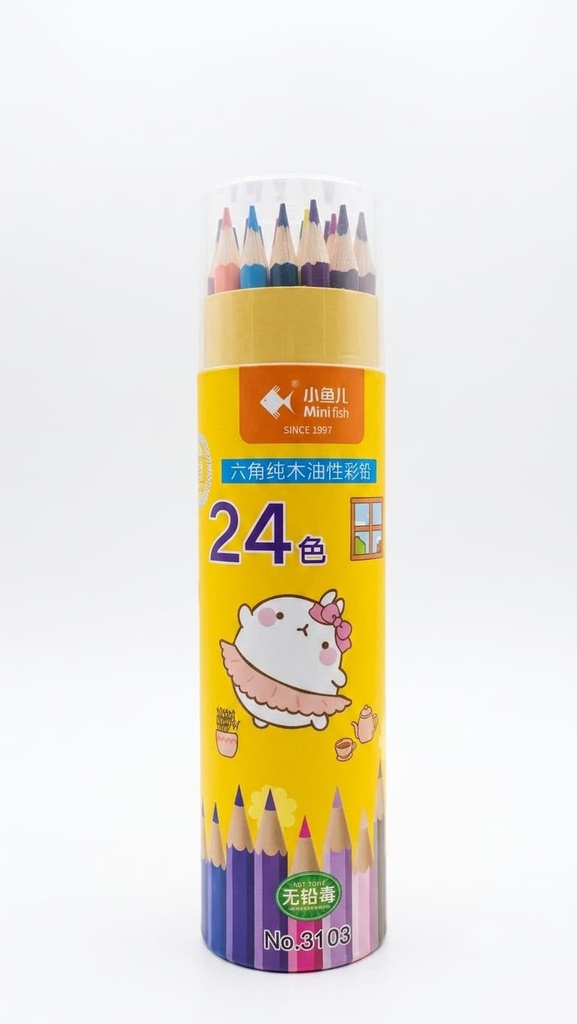 六角純木油性彩鉛