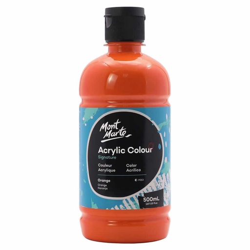 蒙瑪特 - 塑膠彩（丙烯）顏料瓶裝 500ml 橙紅