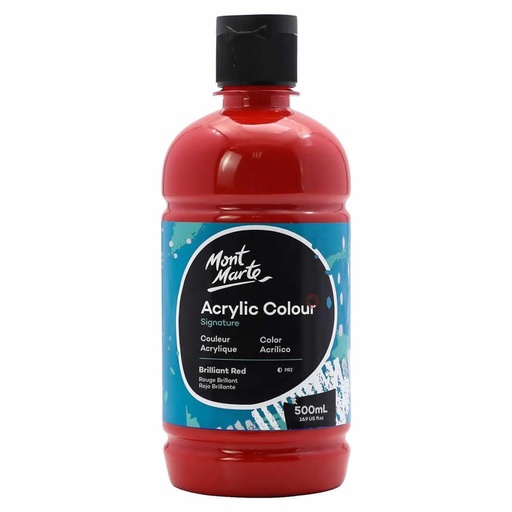 蒙瑪特 - 塑膠彩（丙烯）顏料瓶裝 500ml 大紅